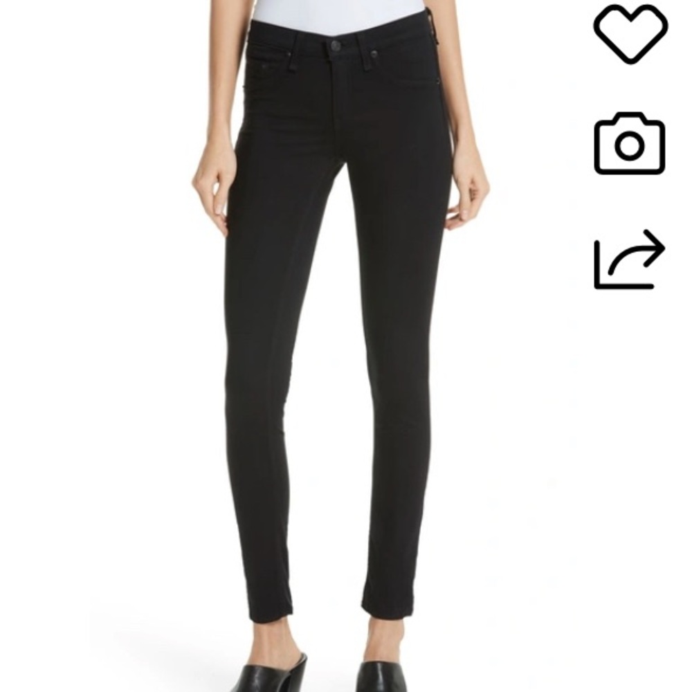 rag & bone Black High Rise Ankle Skinny Leg Soft Twill Jeans Women’s Size 29